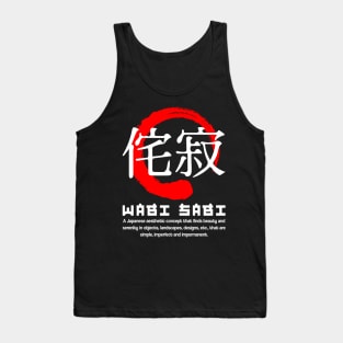 Wabi sabi meaning Japanese kanji words character symbol 175 Tank Top